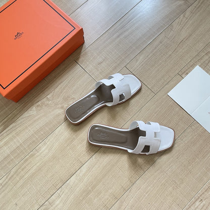 Hermes Leather Slides