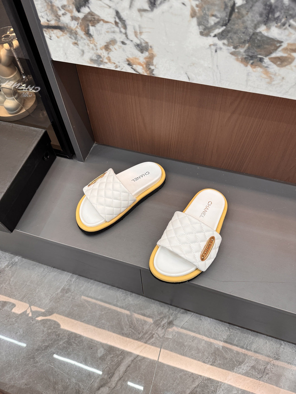 Chanel Lambskin Leather Slides