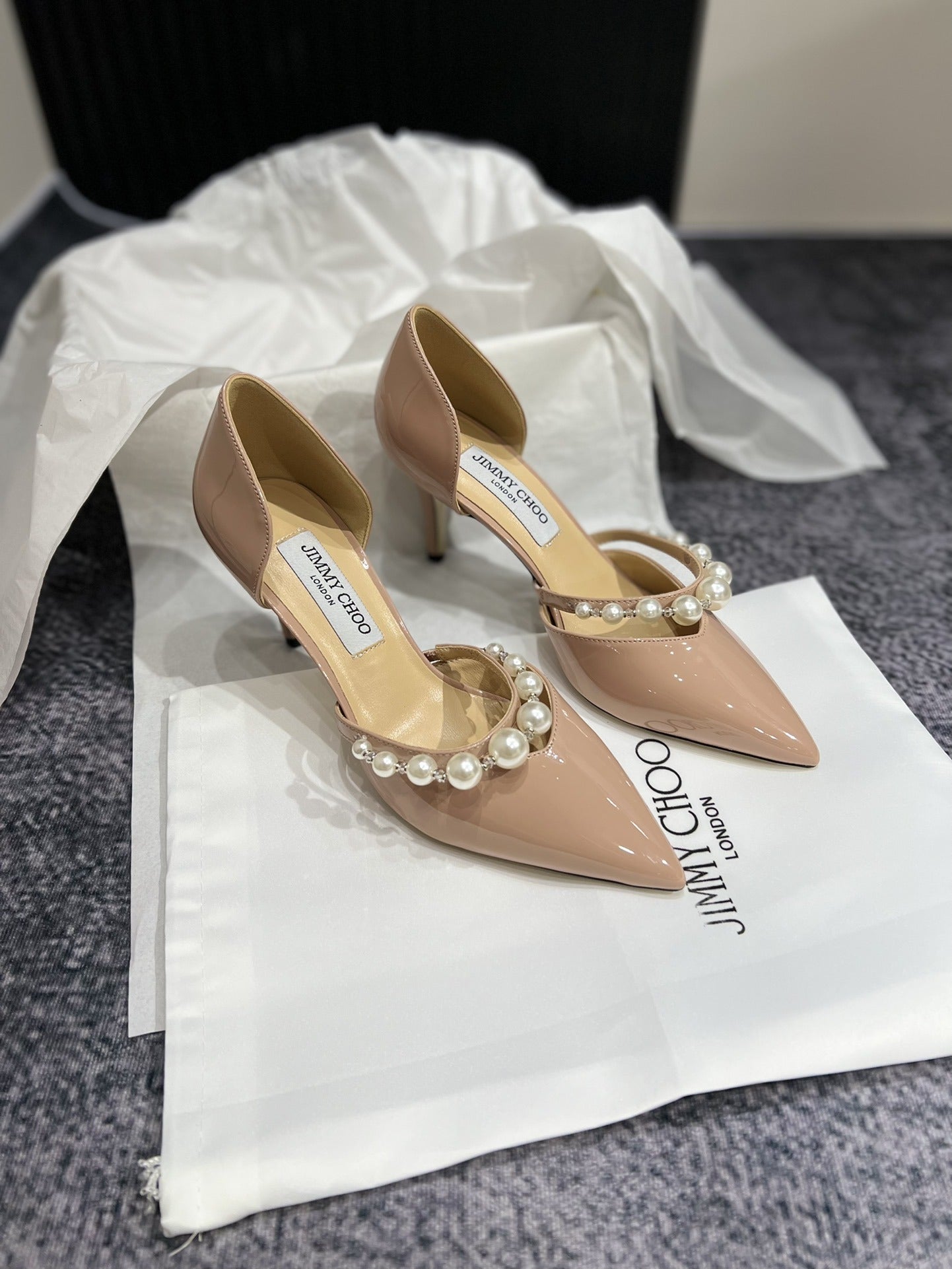 Jimmy Choo Black Pearl Heels