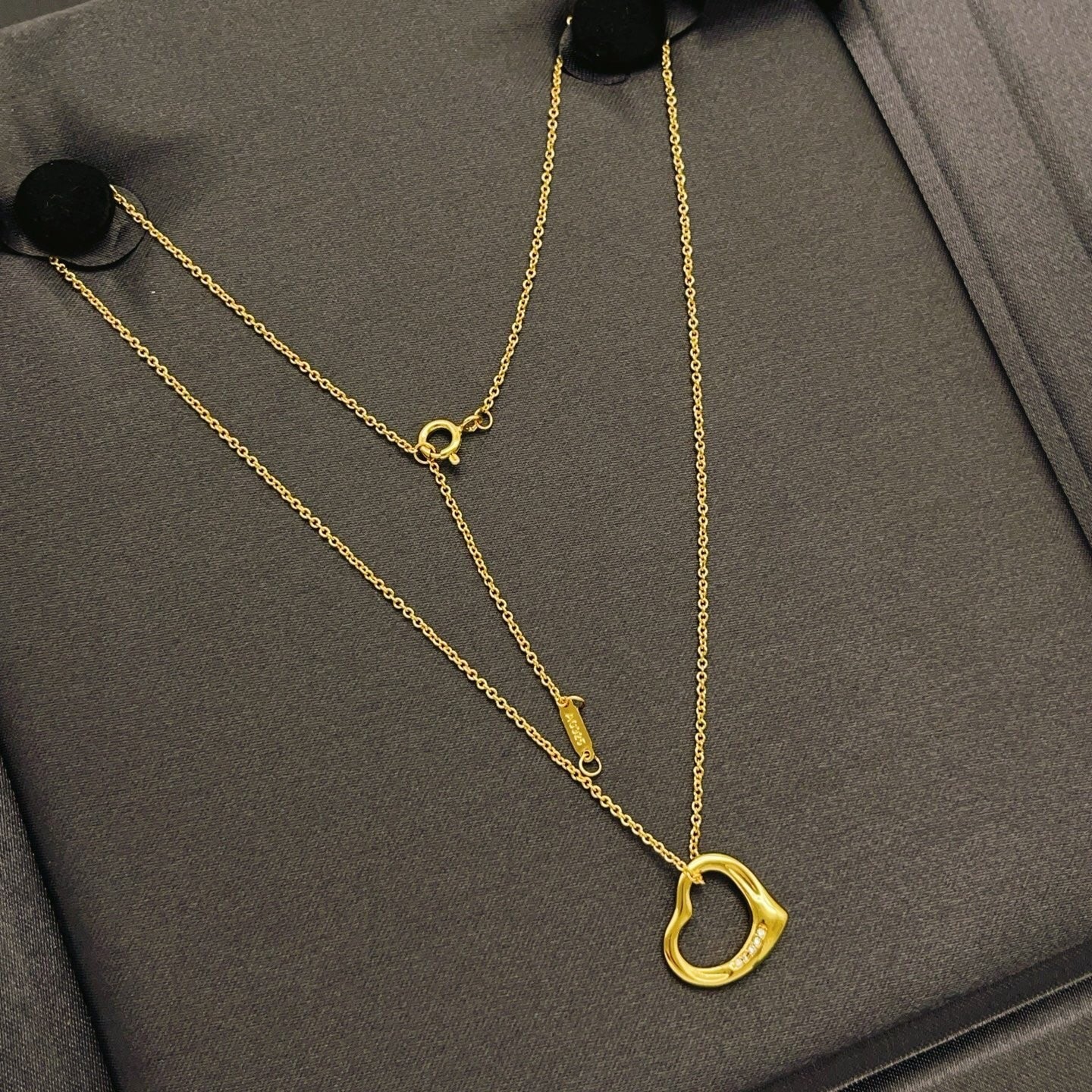 Tiffany & Co. Gold Brass Heart Necklace
