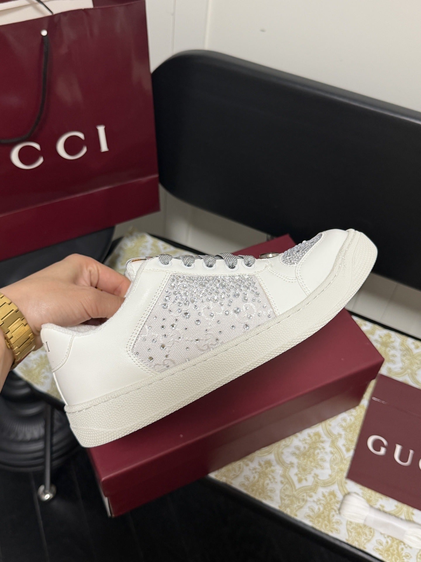 Gucci Crystal Sneakers