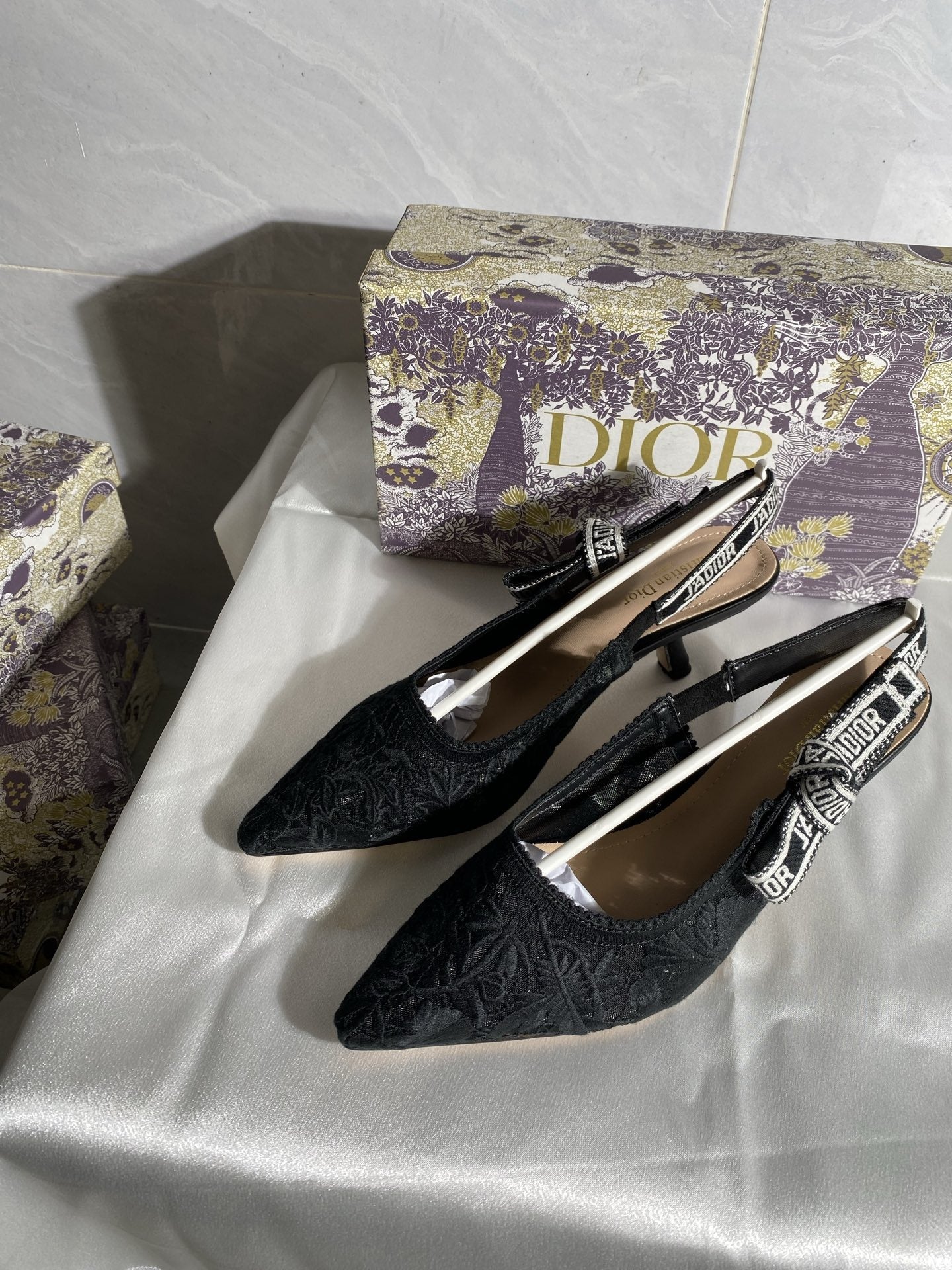 Dior Embroidered Heels