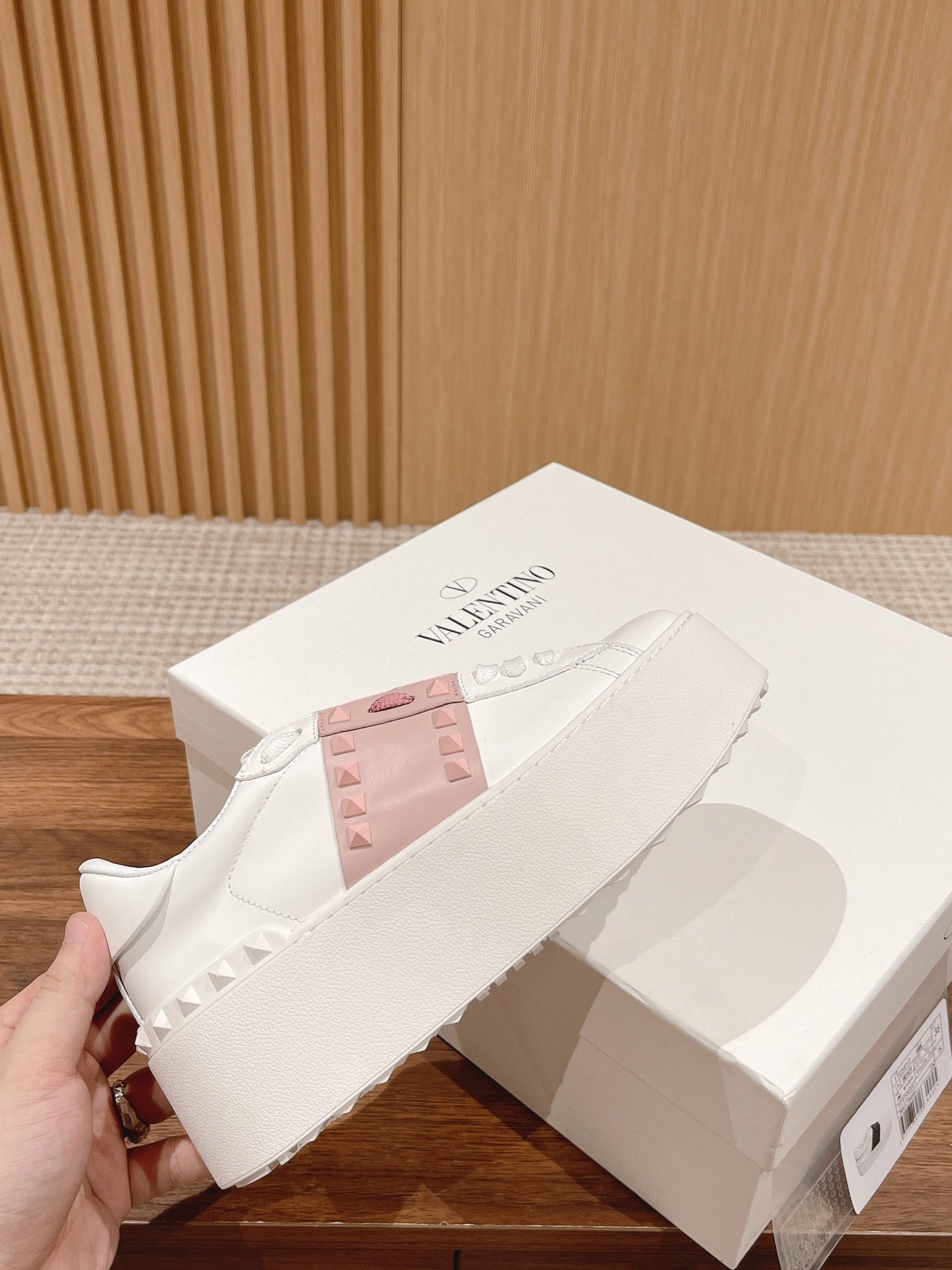 Valentino Calfskin Leather Sneakers