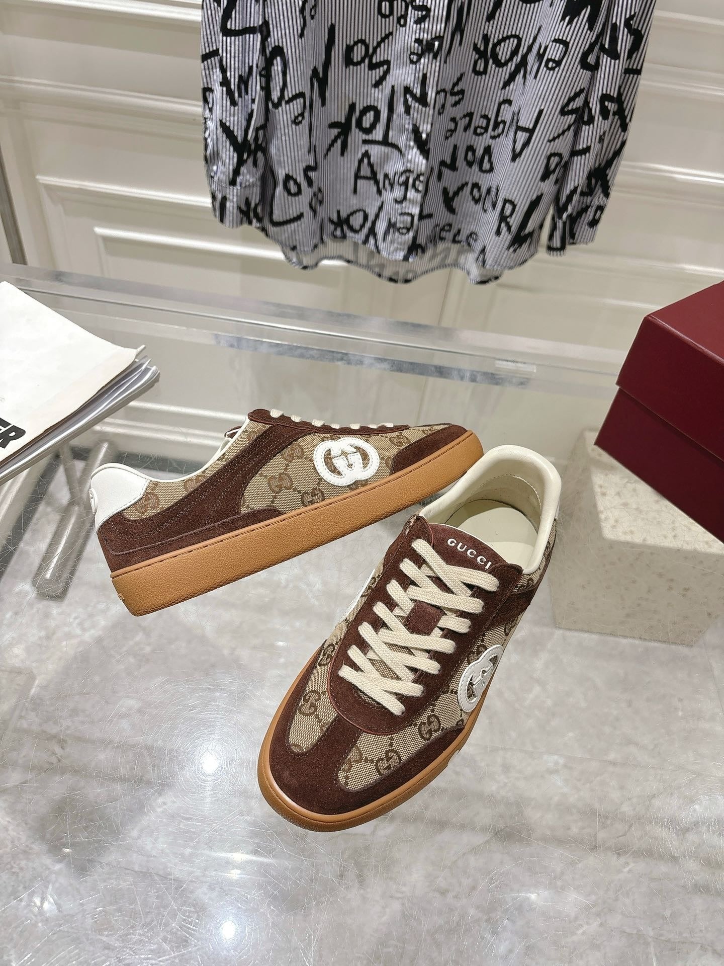 Gucci Leather Logo Sneakers