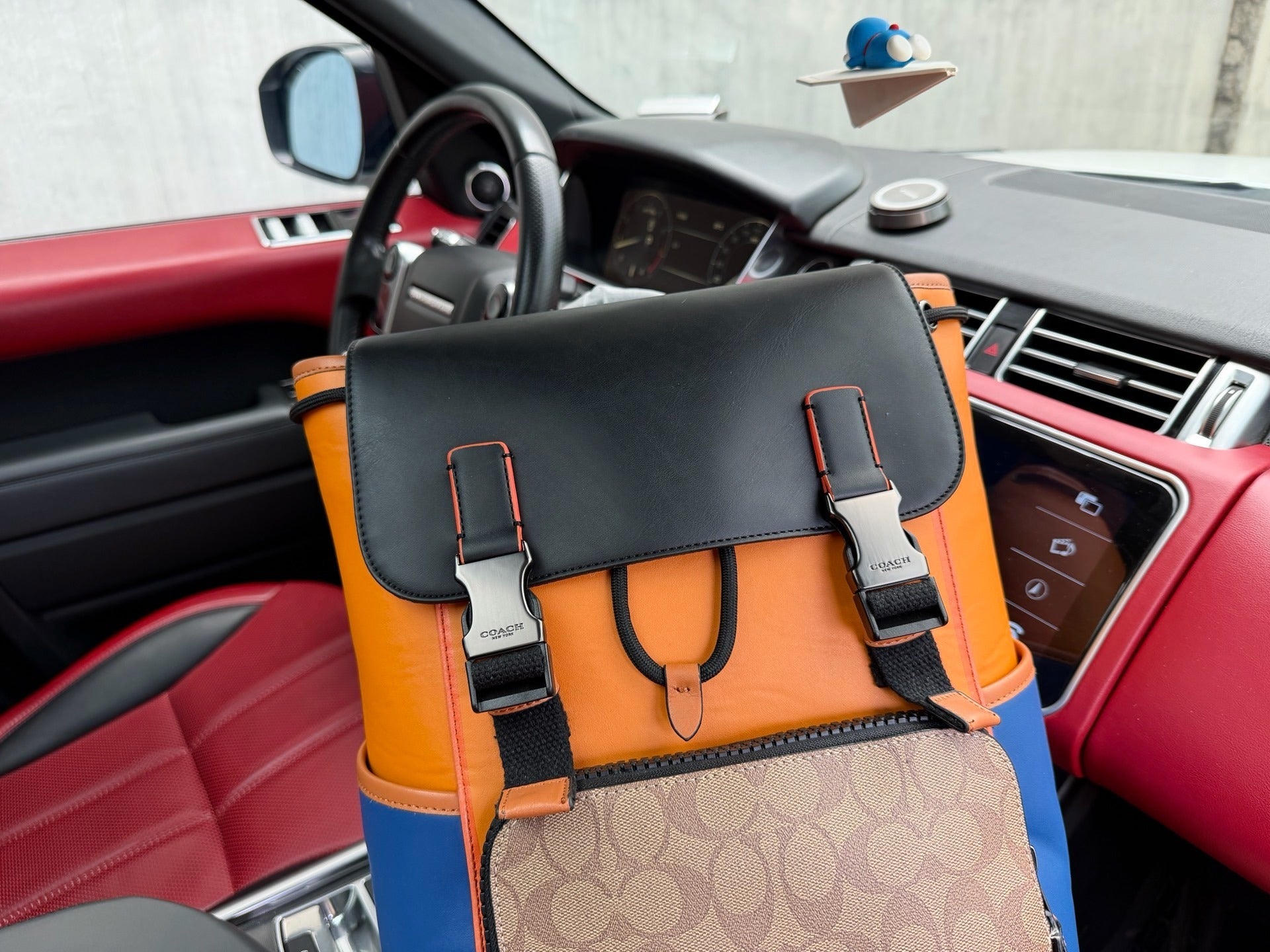 Coach Canvas Logo Backpack