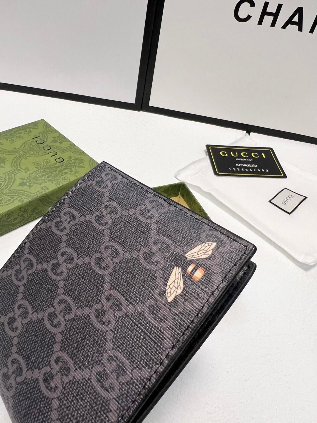 Gucci Black Bee Wallet