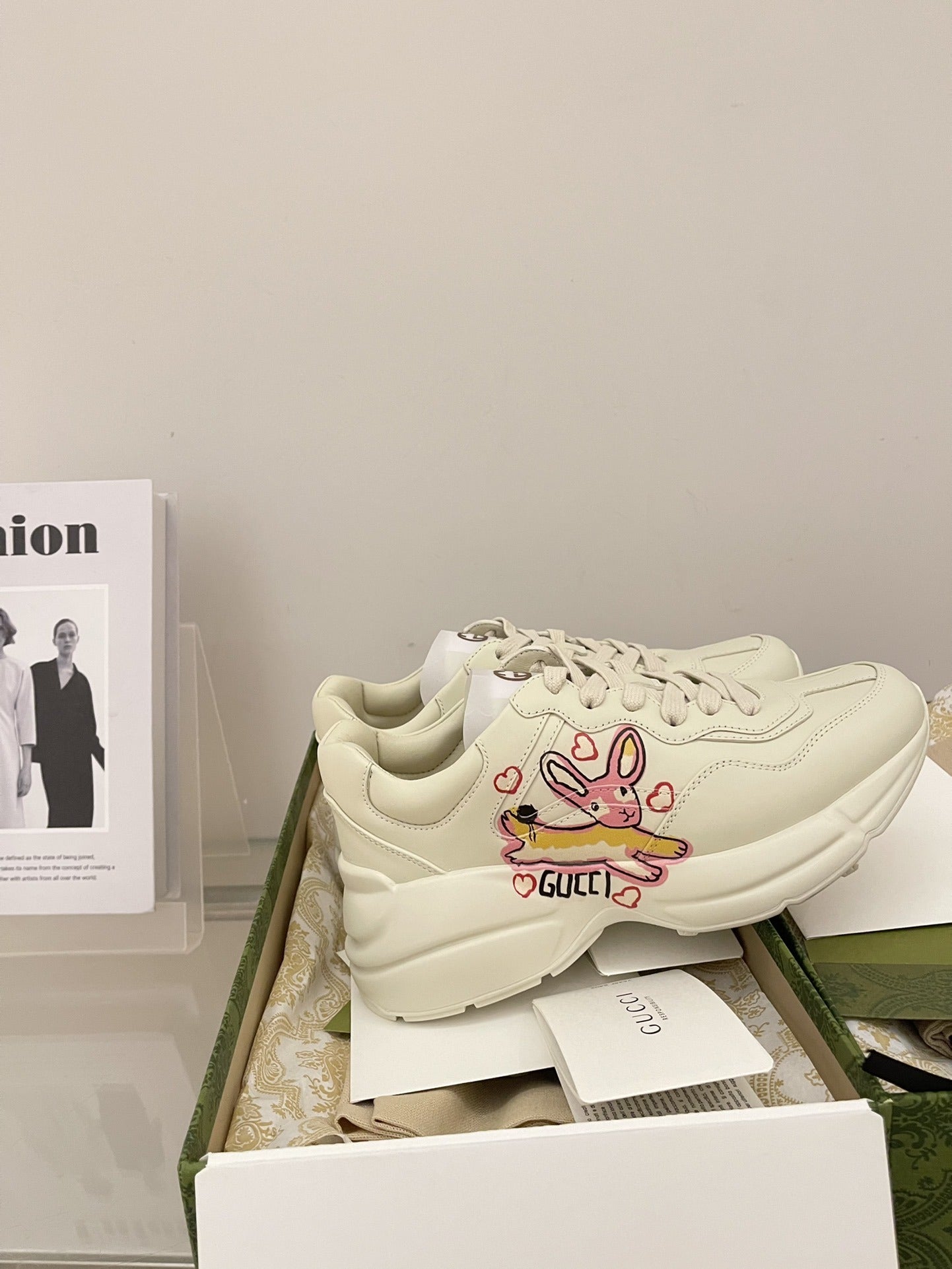 Gucci Calfskin Leather Sneakers