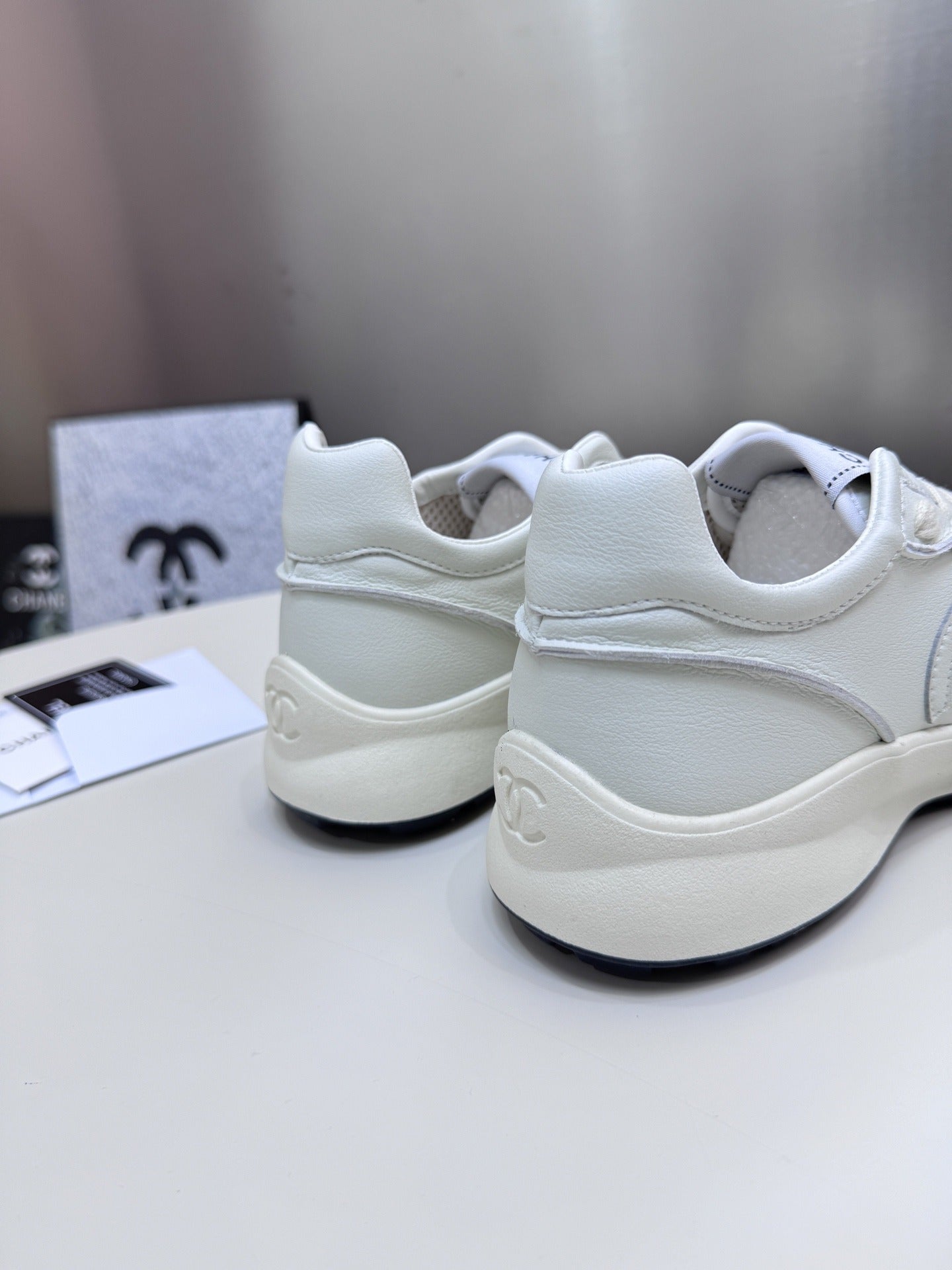 Chanel Leather Tennis Sneakers