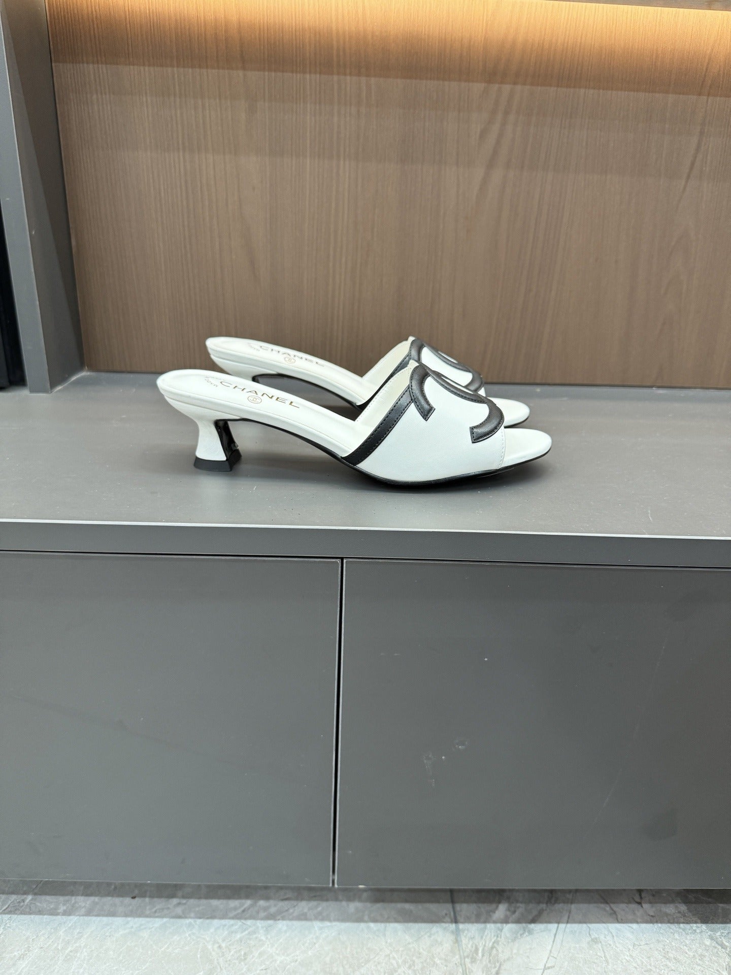 Chanel Lambskin Leather Openwork Slides