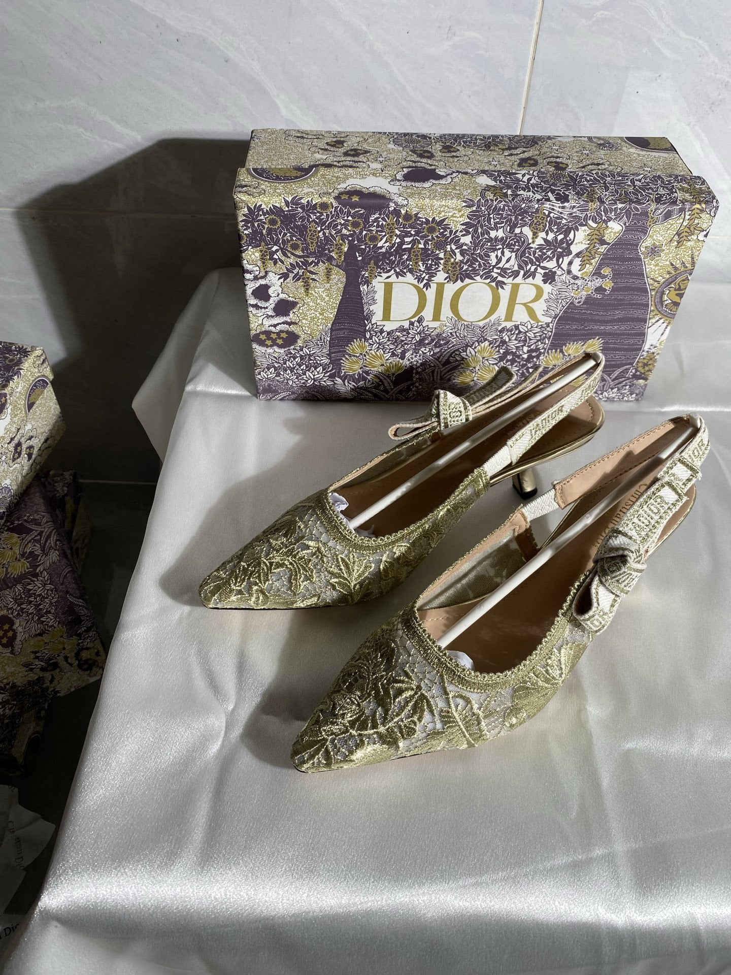 Dior Embroidered Heels