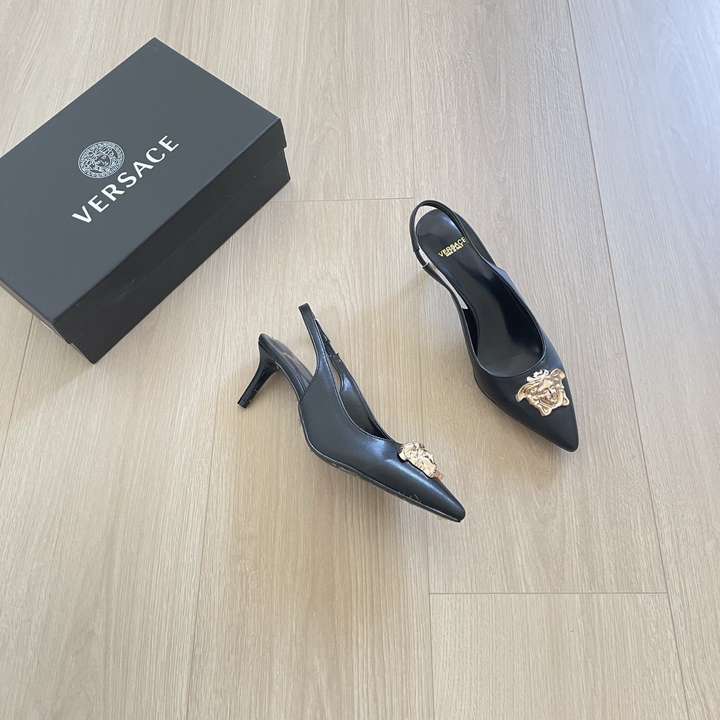 Versace Lambskin Leather Sandals