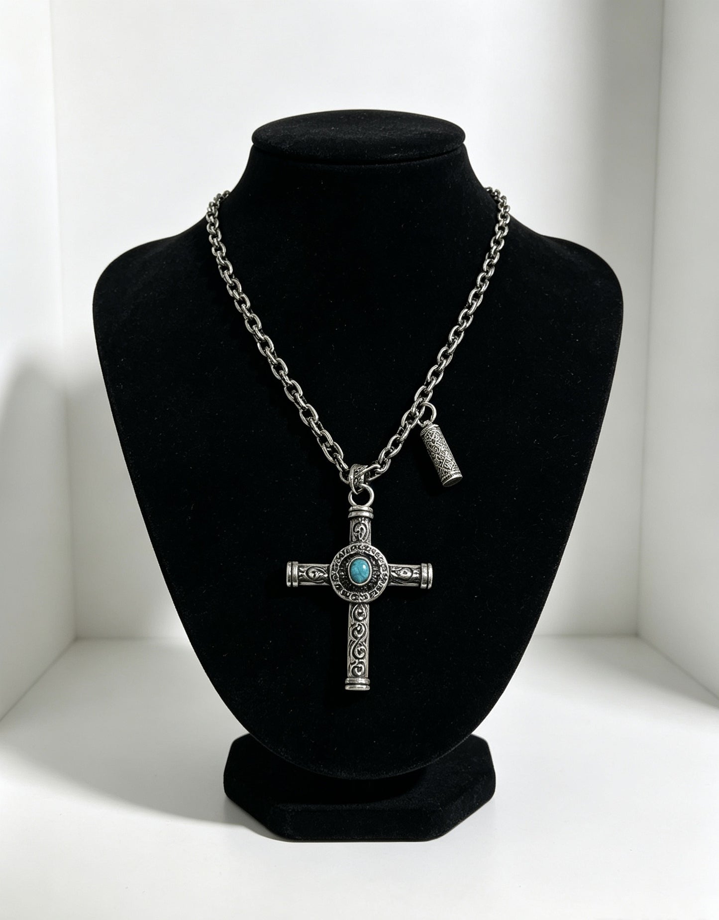 Chrome Hearts Sterling Silver Cross Necklace