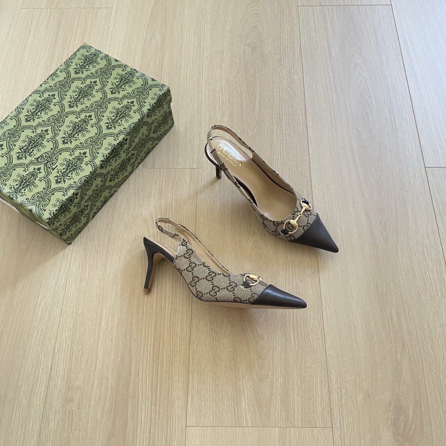 Gucci Canvas Horsebit Sandals