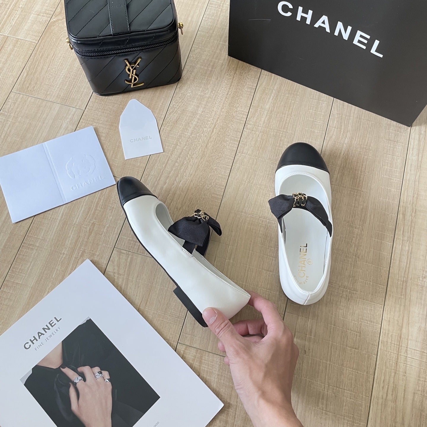Chanel Leather Bow Shoes