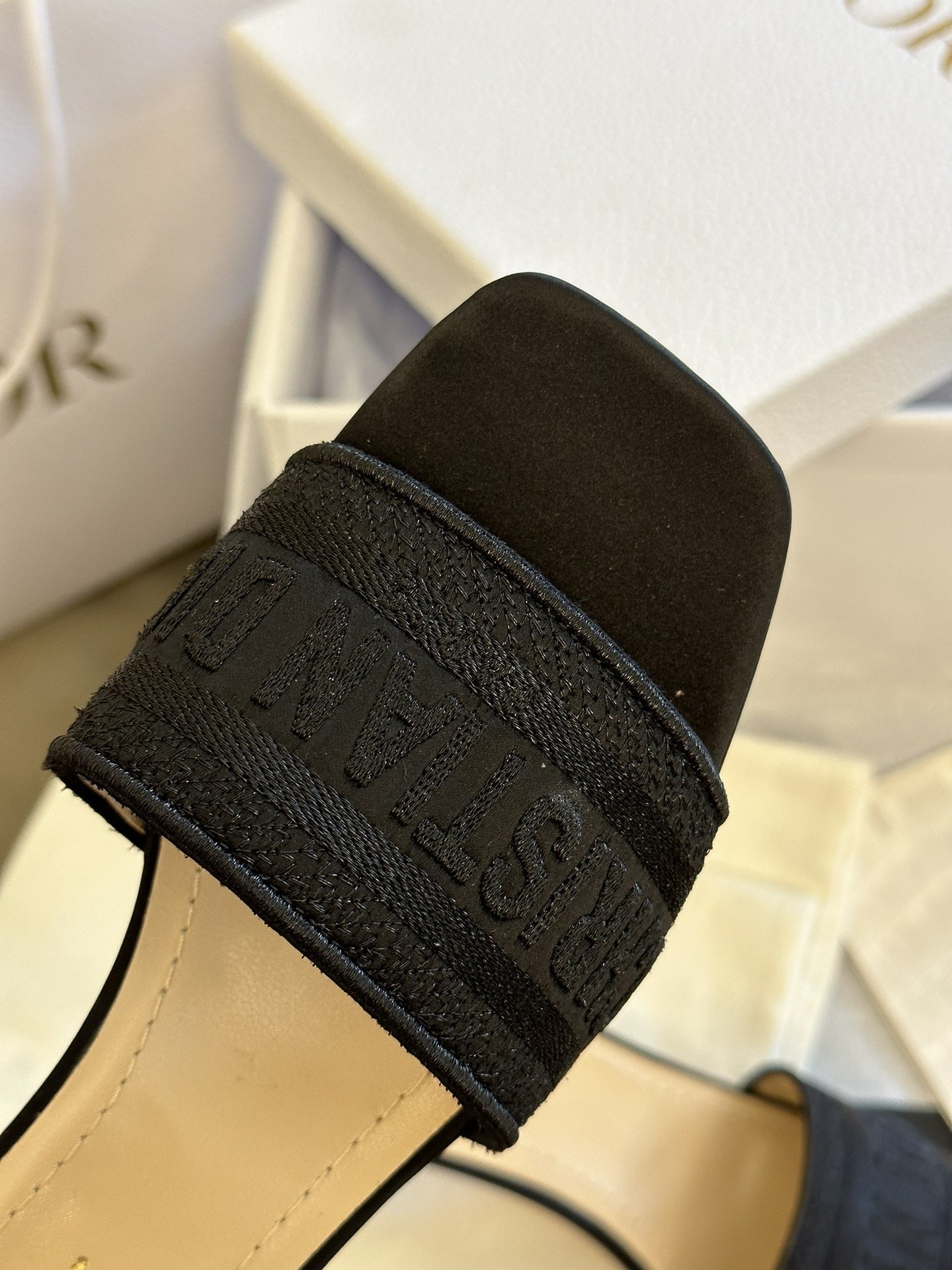 Dior Cotton & Leather Slides