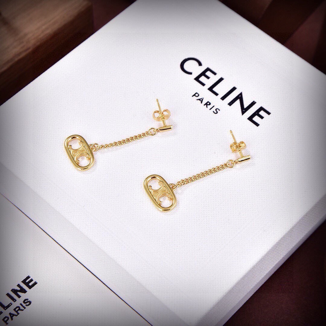 Celine Brass Earrings