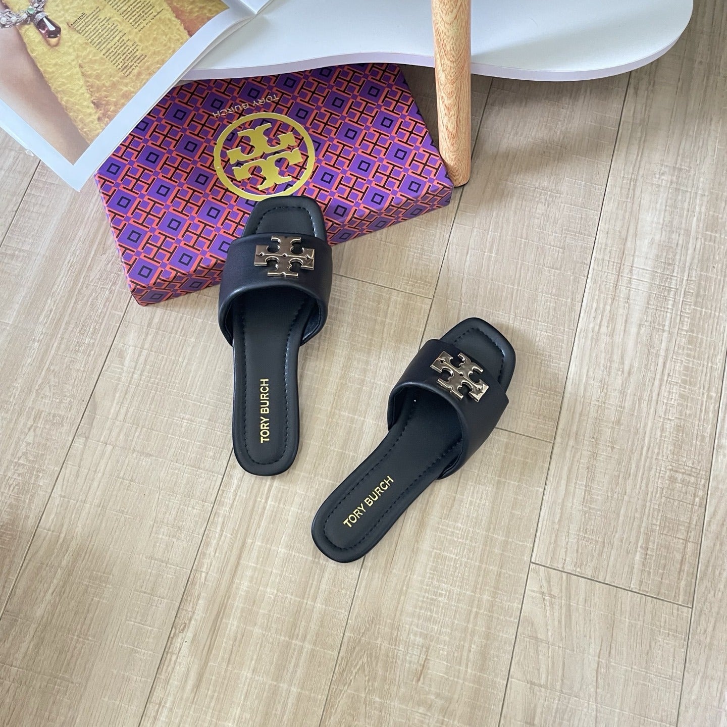 Tory Burch Patent Leather Slides