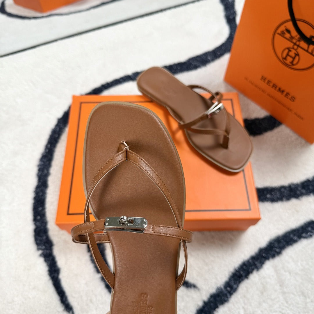 Hermes Leather Logo Slides
