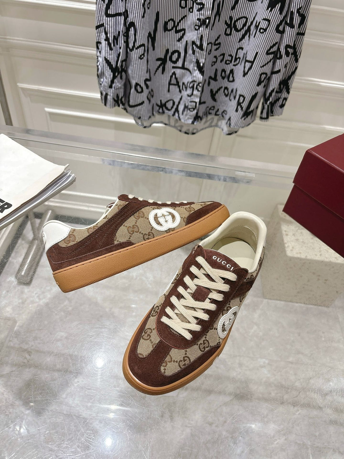 Gucci Leather Logo Sneakers