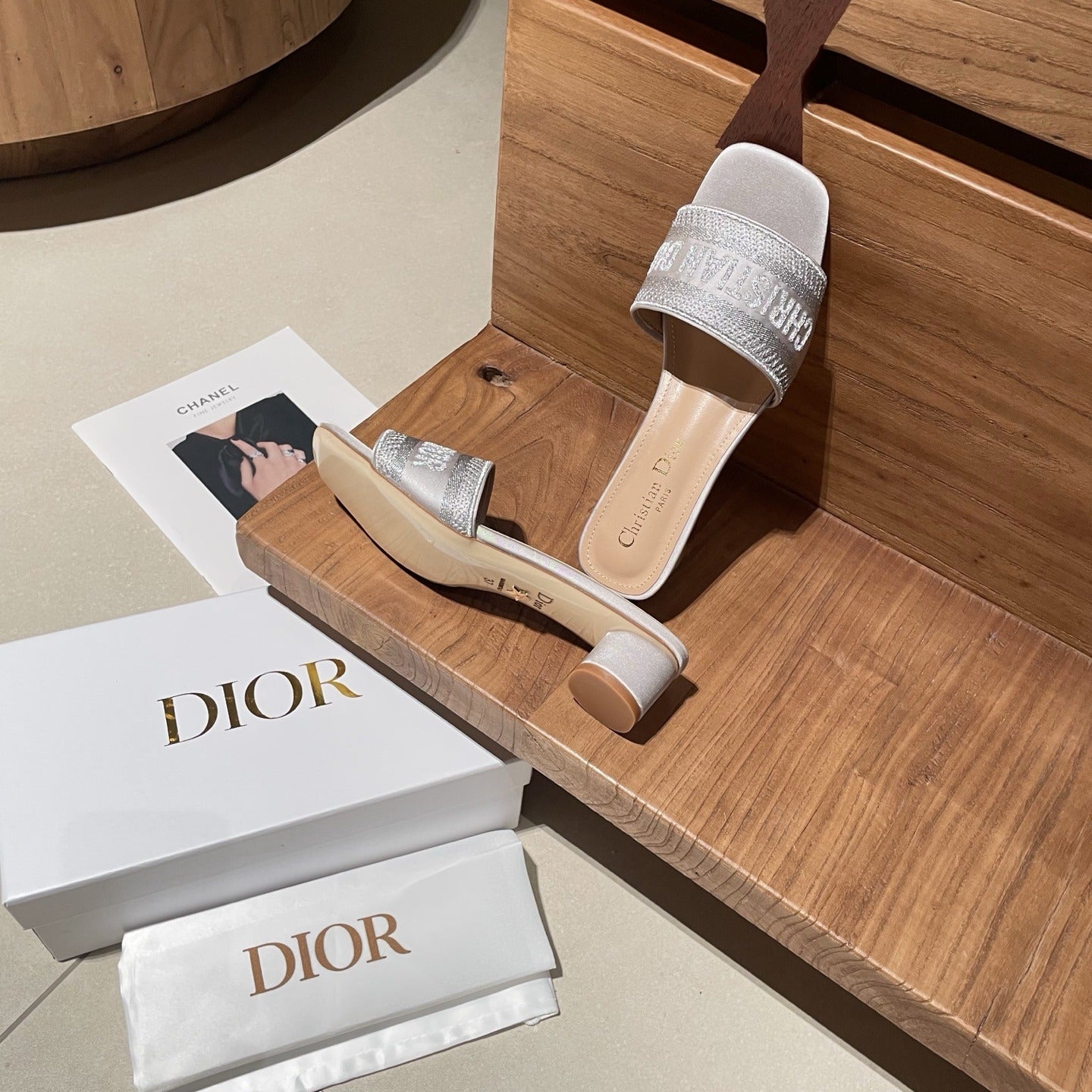 Dior Embroidered Slides