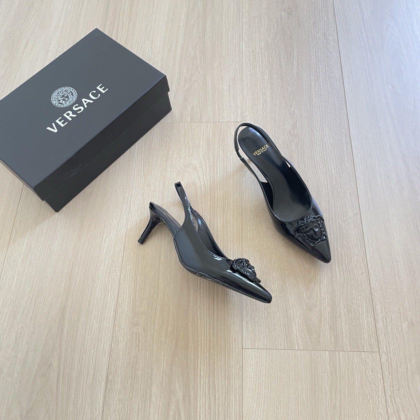 Versace Lambskin Leather Sandals