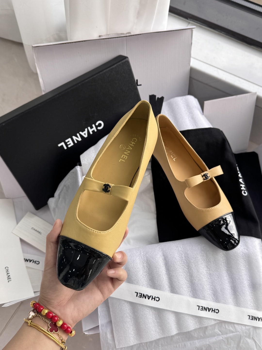 Chanel Patent Leather Bow Shoes