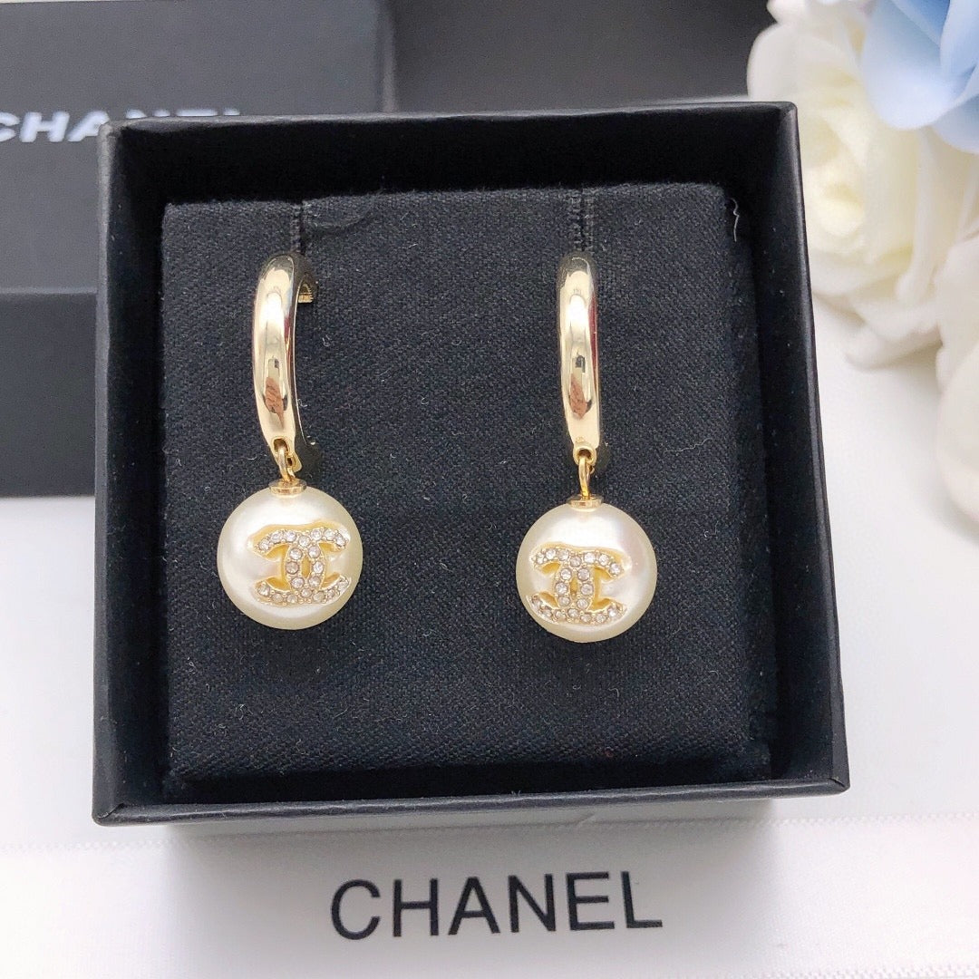 Chanel Pearl Earrings