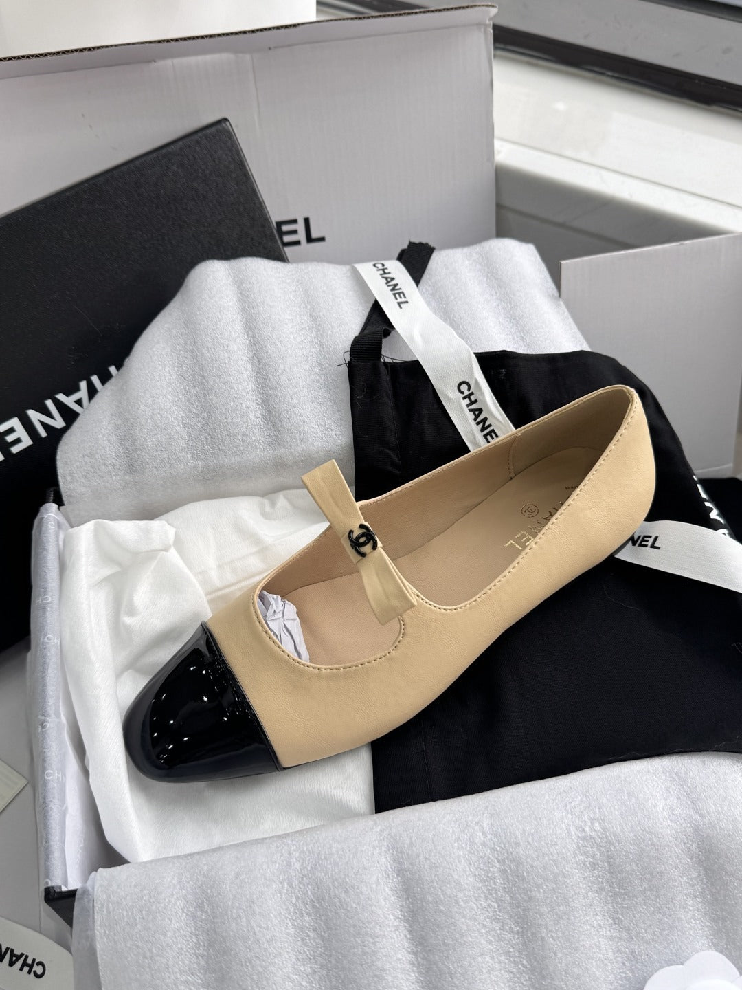Chanel Patent Leather Bow Shoes