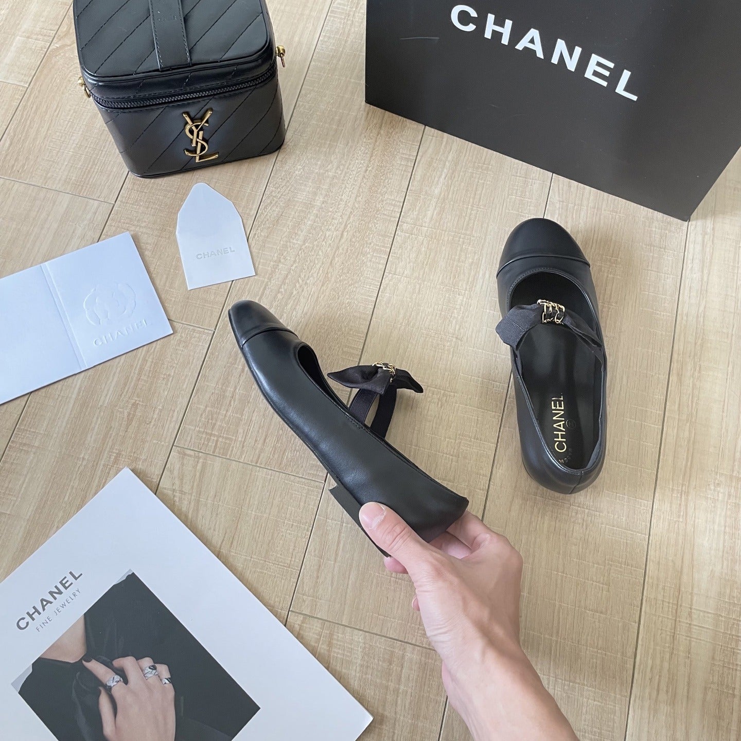 Chanel Leather Bow Shoes