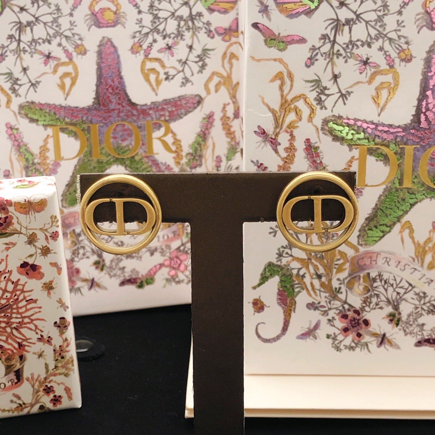 Dior Brass Round Earrings