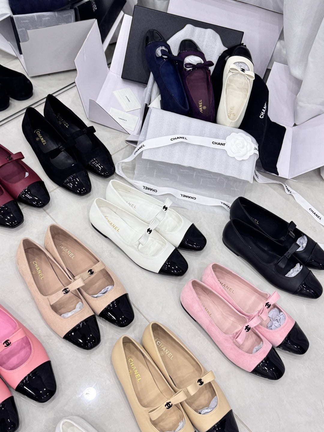 Chanel Patent Leather Bow Shoes