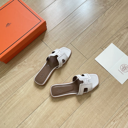 Hermes Leather Slides