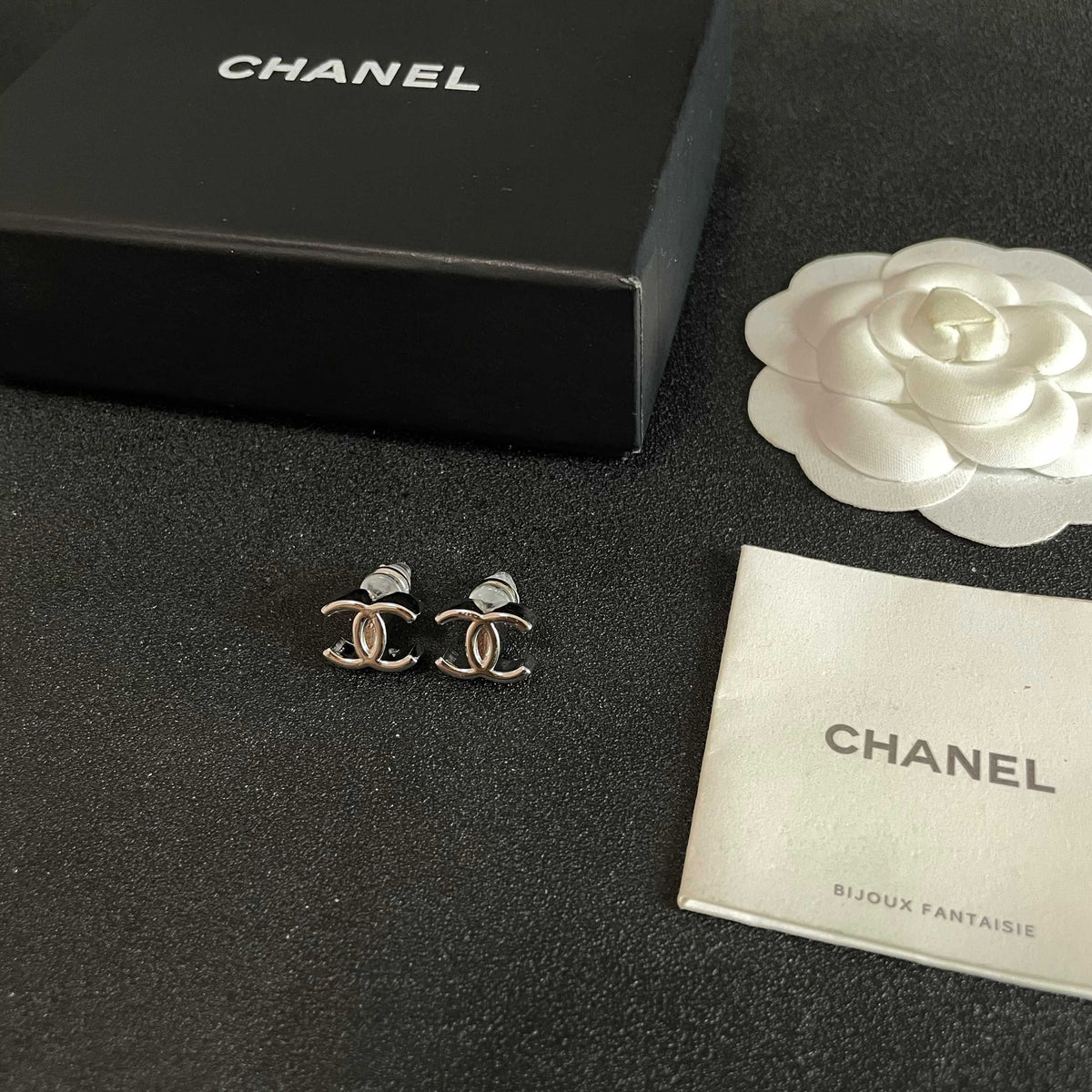 Chanel Logo Earrings