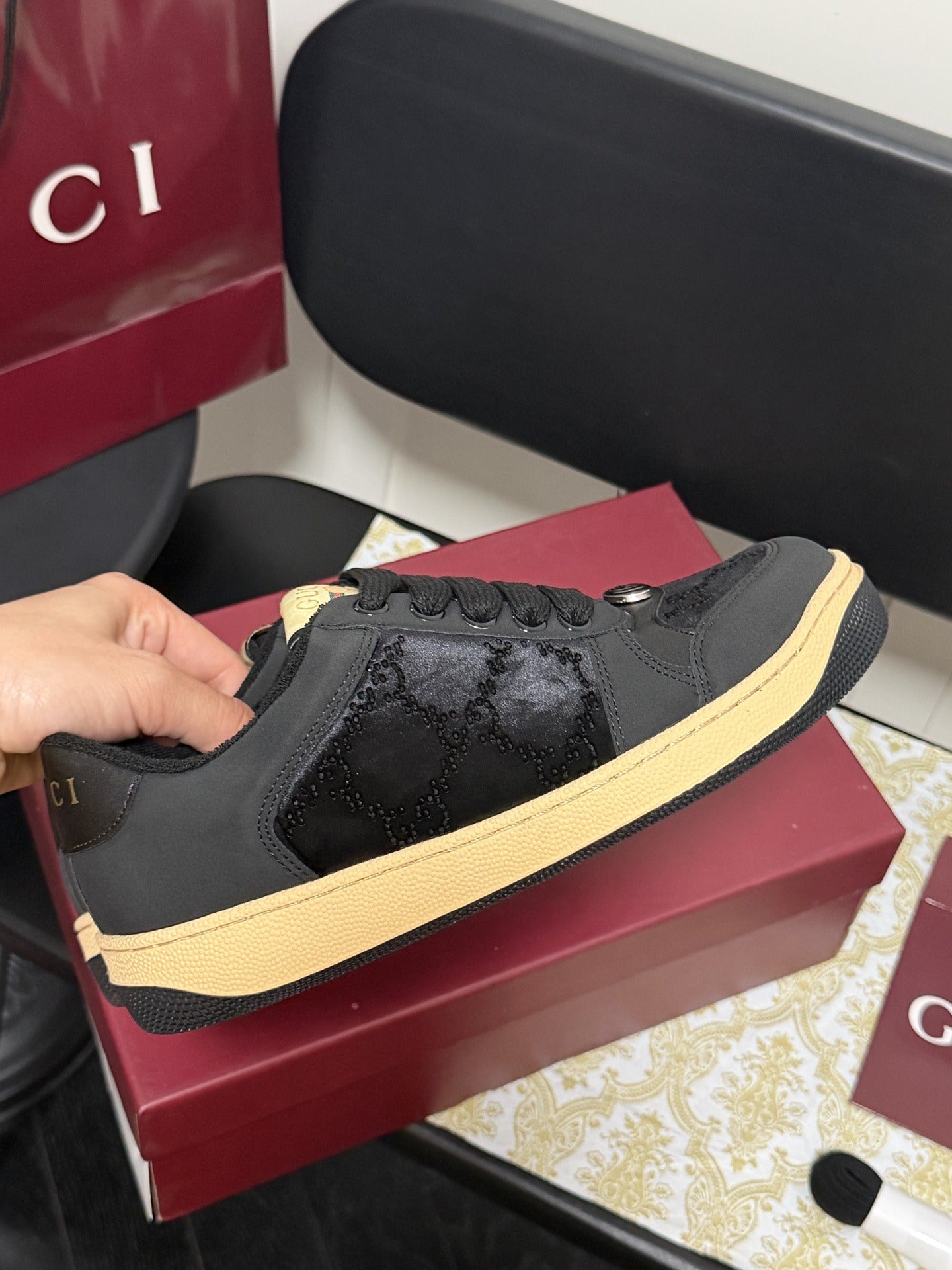 Gucci Crystal Sneakers