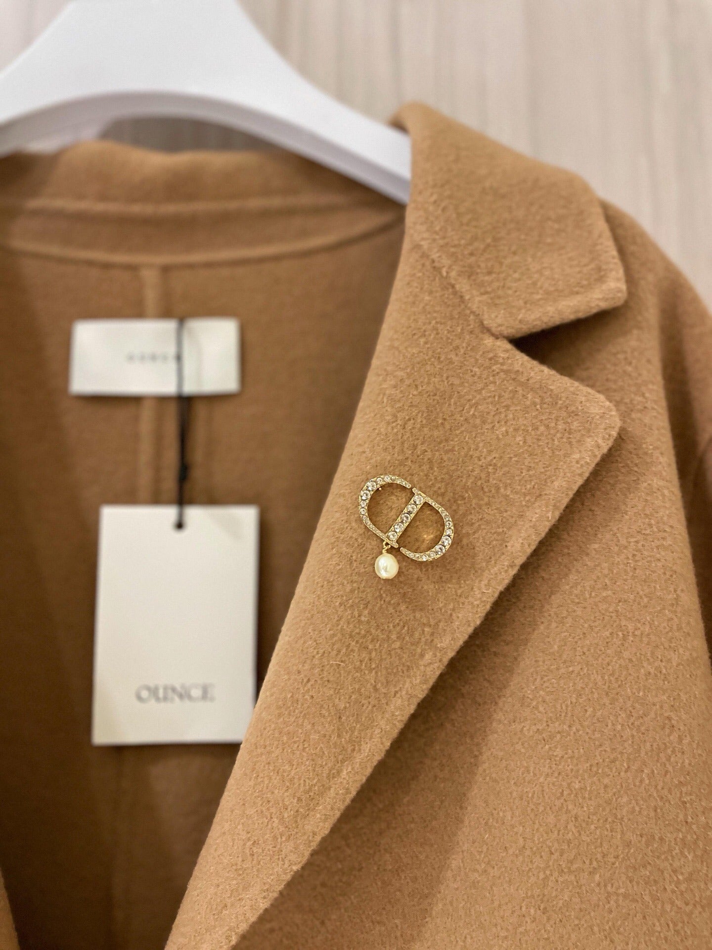 Dior Brass Pearl Brooch