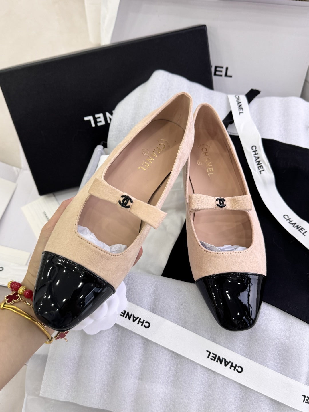 Chanel Patent Leather Bow Shoes