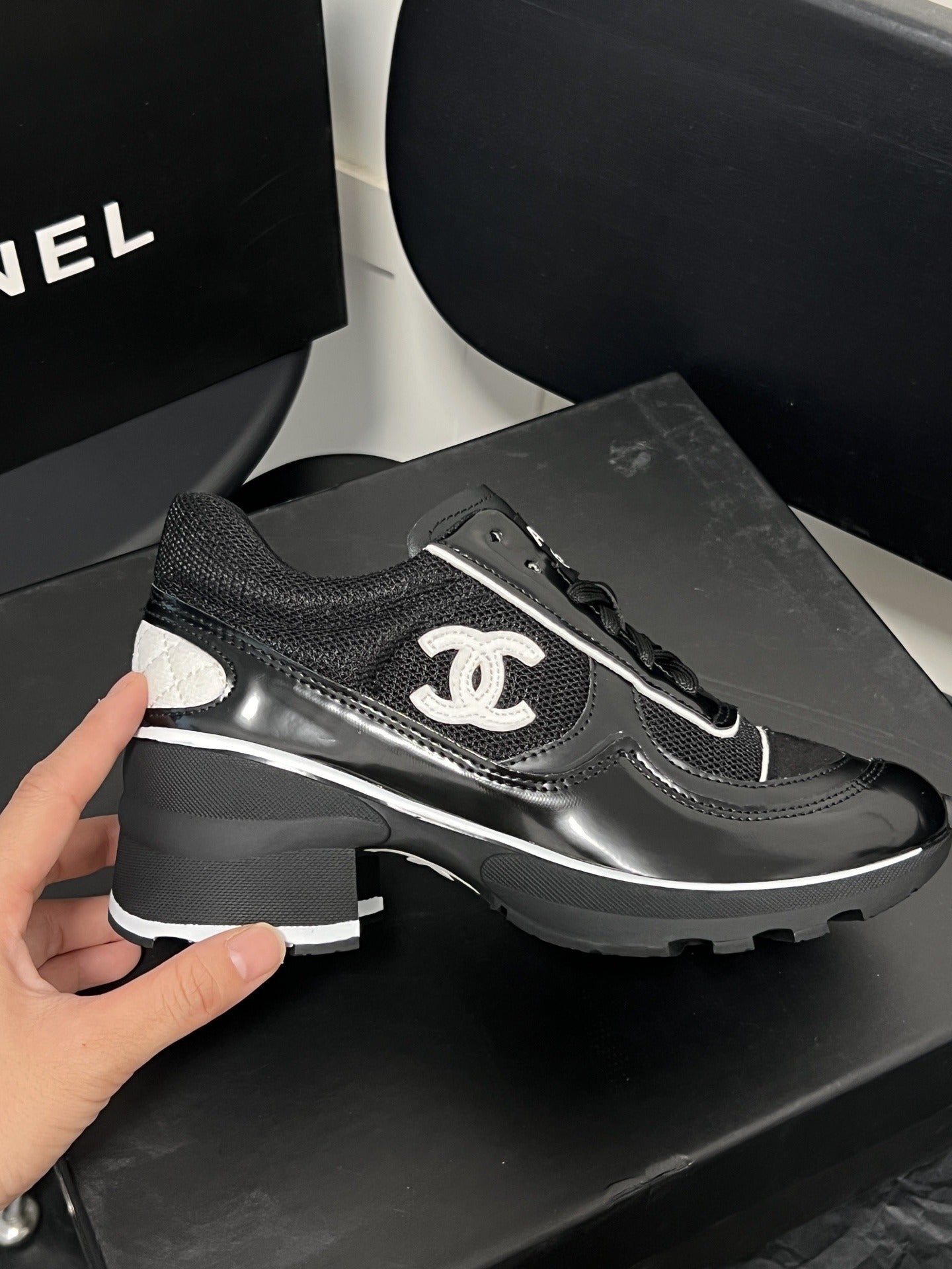 Chanel Logo Sneakers