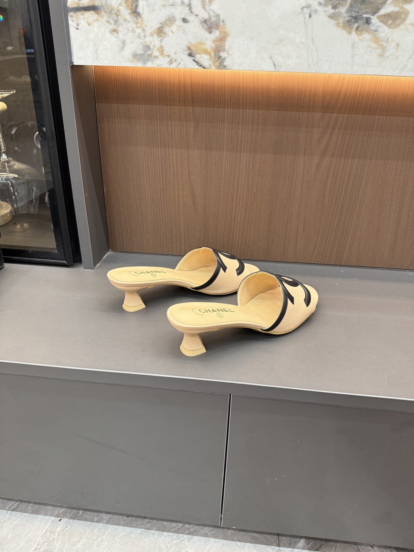 Chanel Lambskin Leather Openwork Slides
