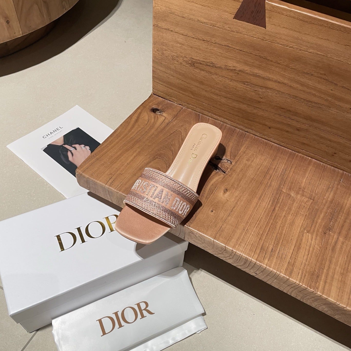 Dior Embroidered Slides