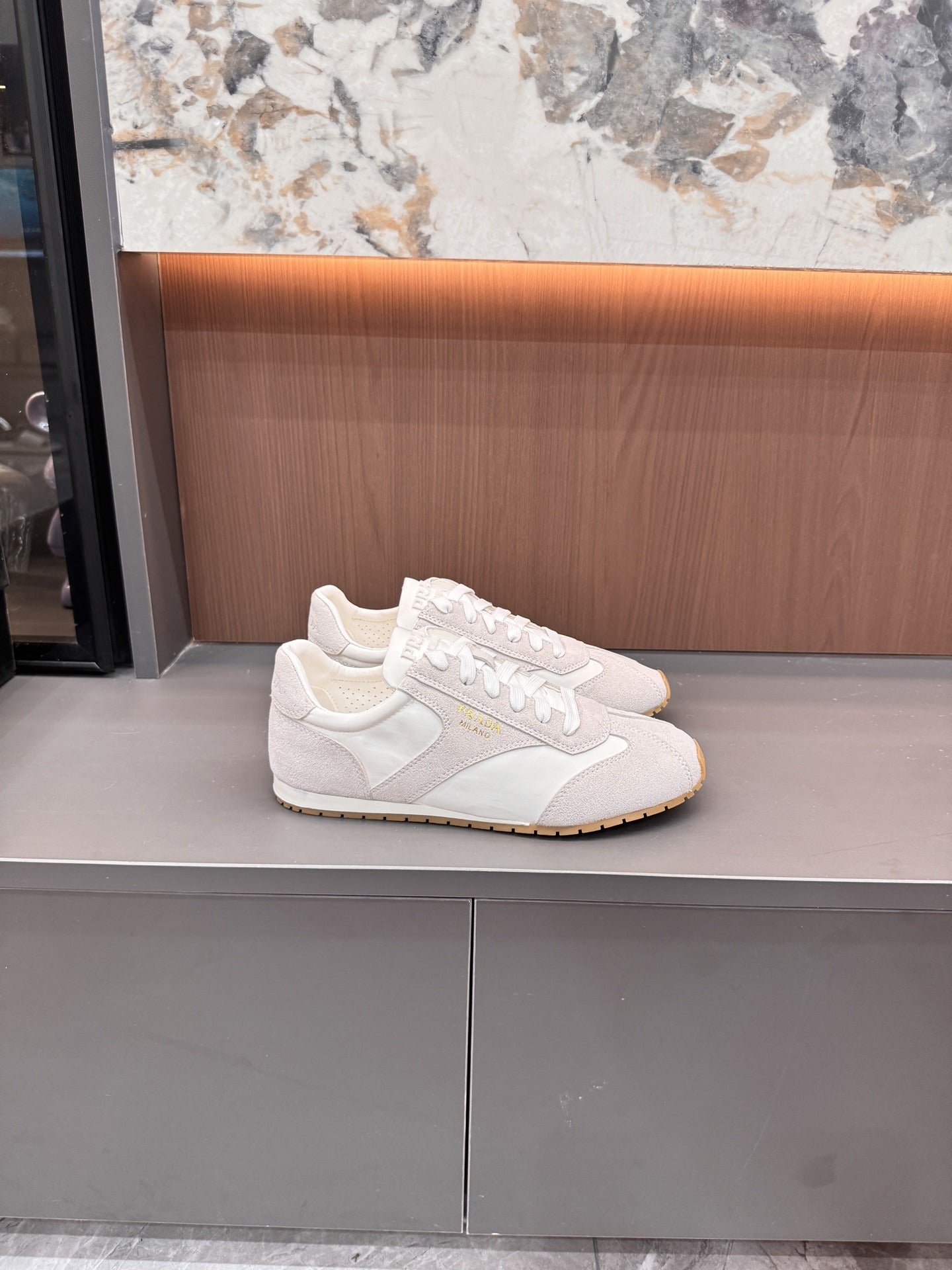 Prada Lambskin Leather Sneakers