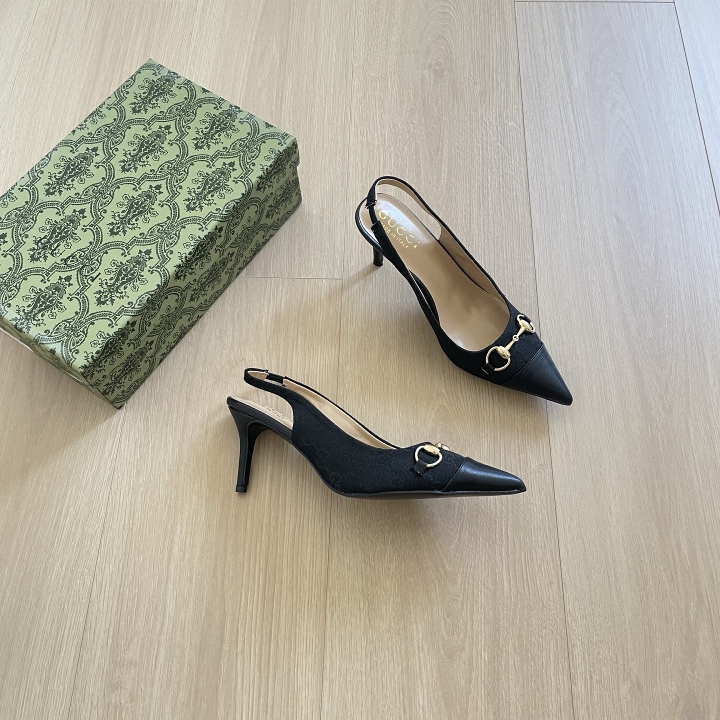 Gucci Canvas Horsebit Sandals