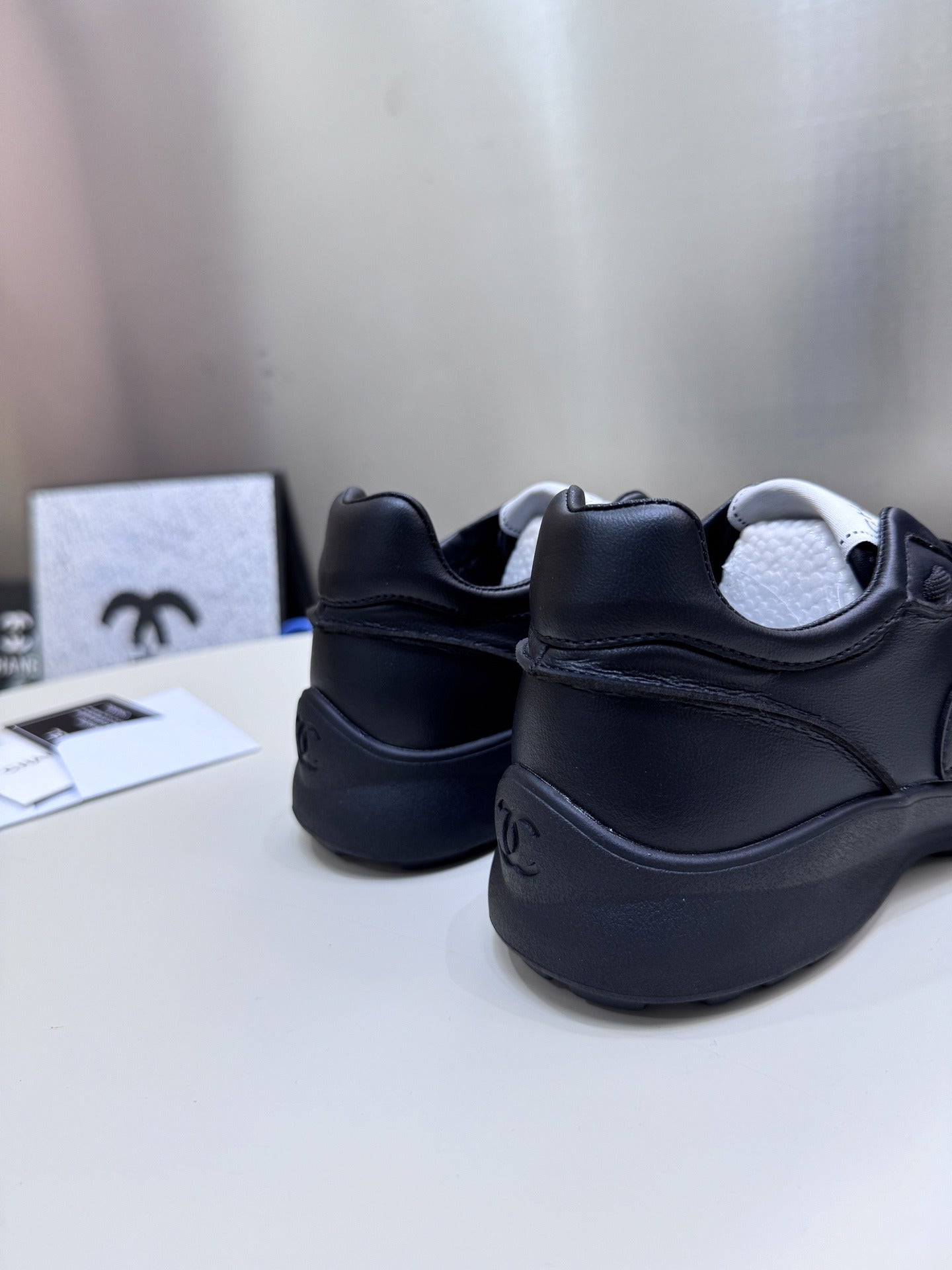 Chanel Leather Tennis Shoes