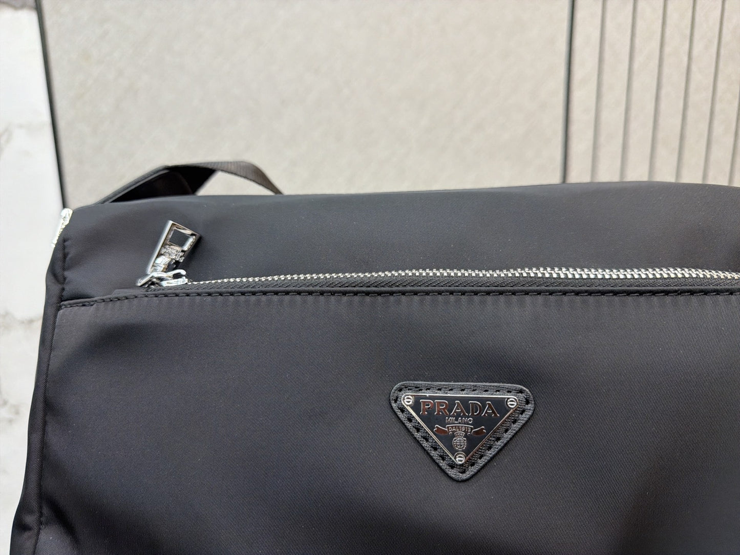 Prada Black Nylon & Canvas Shoulder Bag