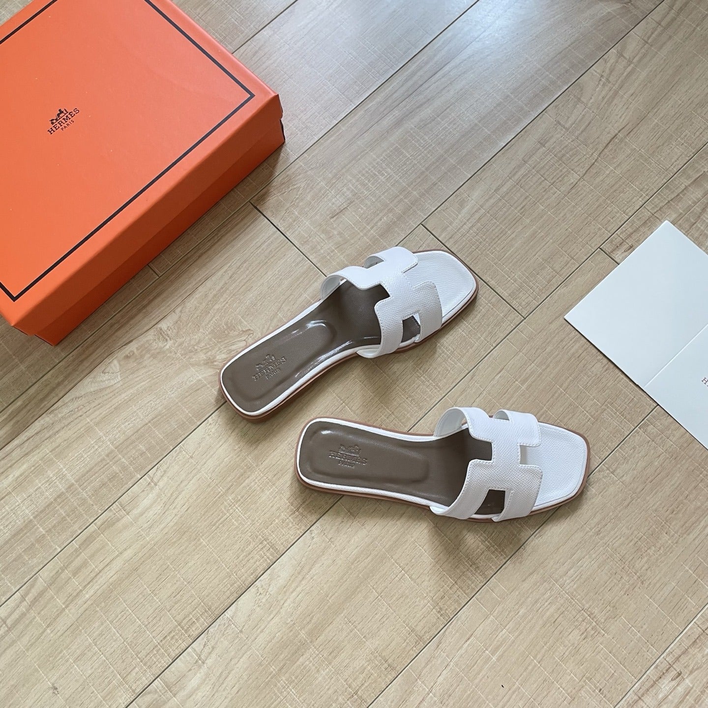 Hermes Leather Slides