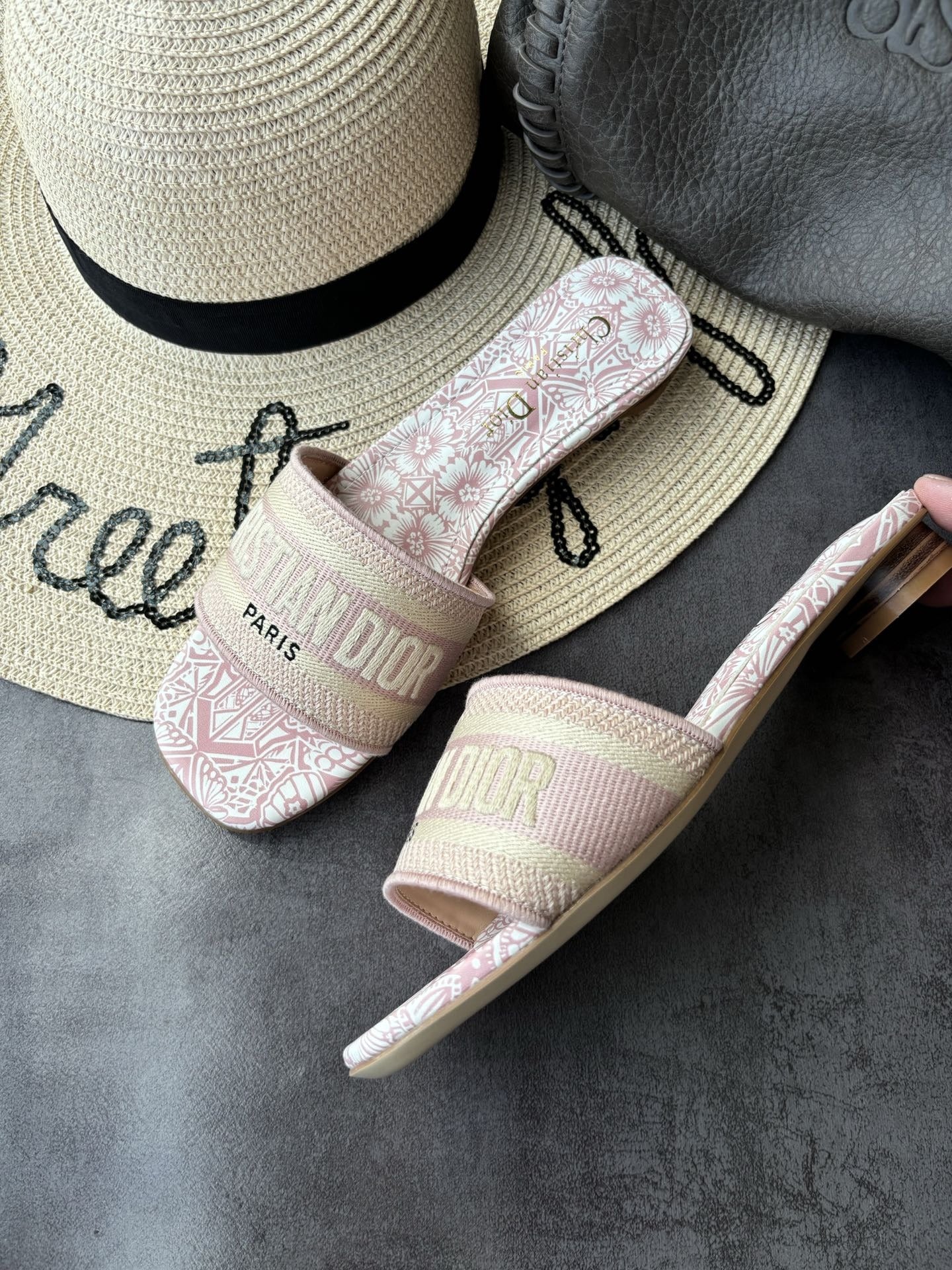 Dior Square Toe Slides
