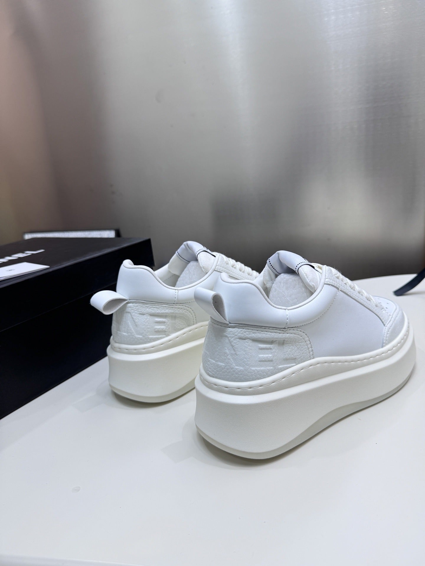 Chanel Leather Tennis Shoes