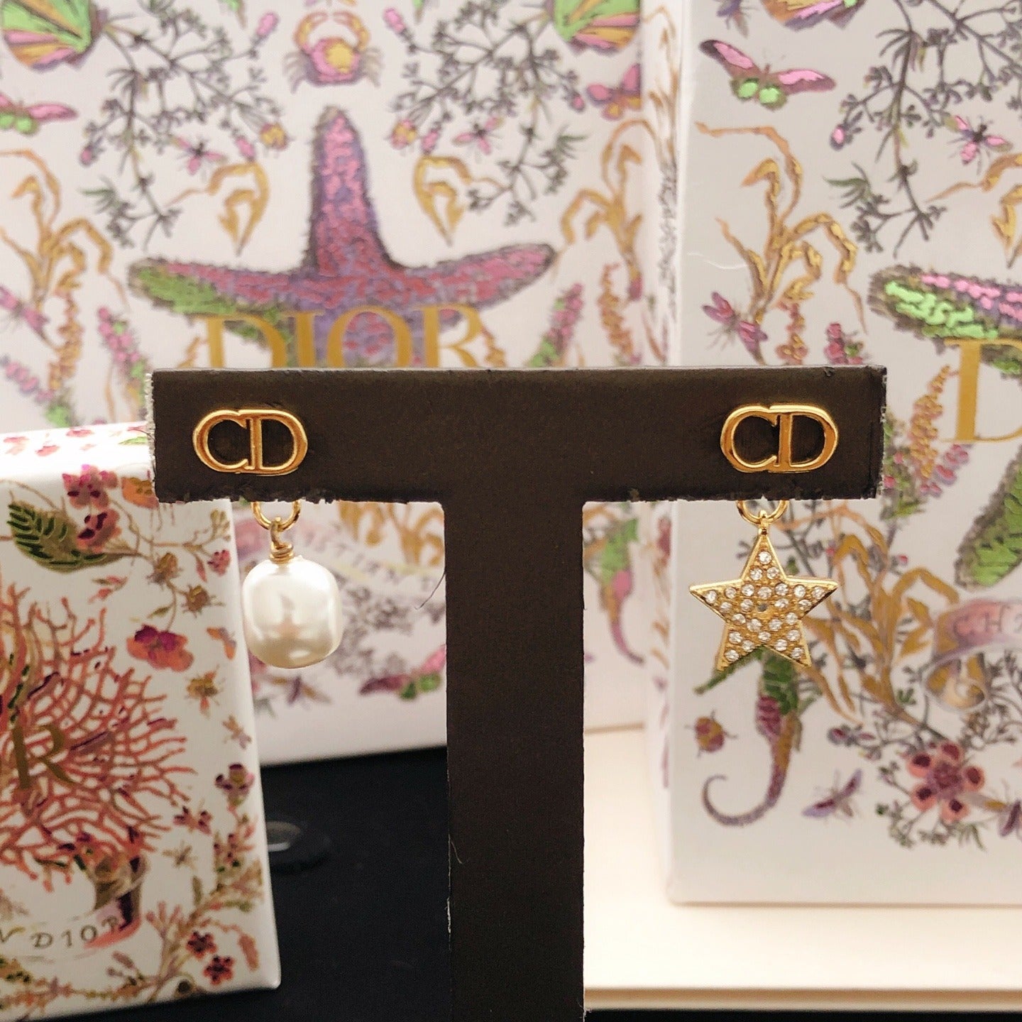 Dior Brass Star Earrings
