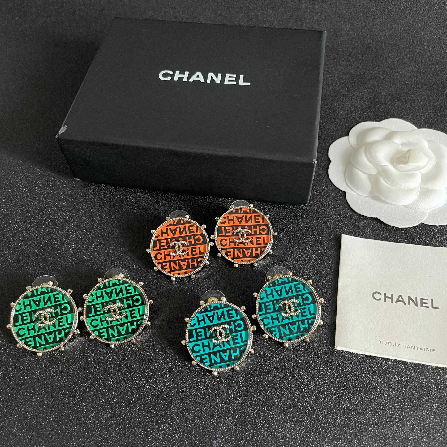 Chanel Logo Earrings
