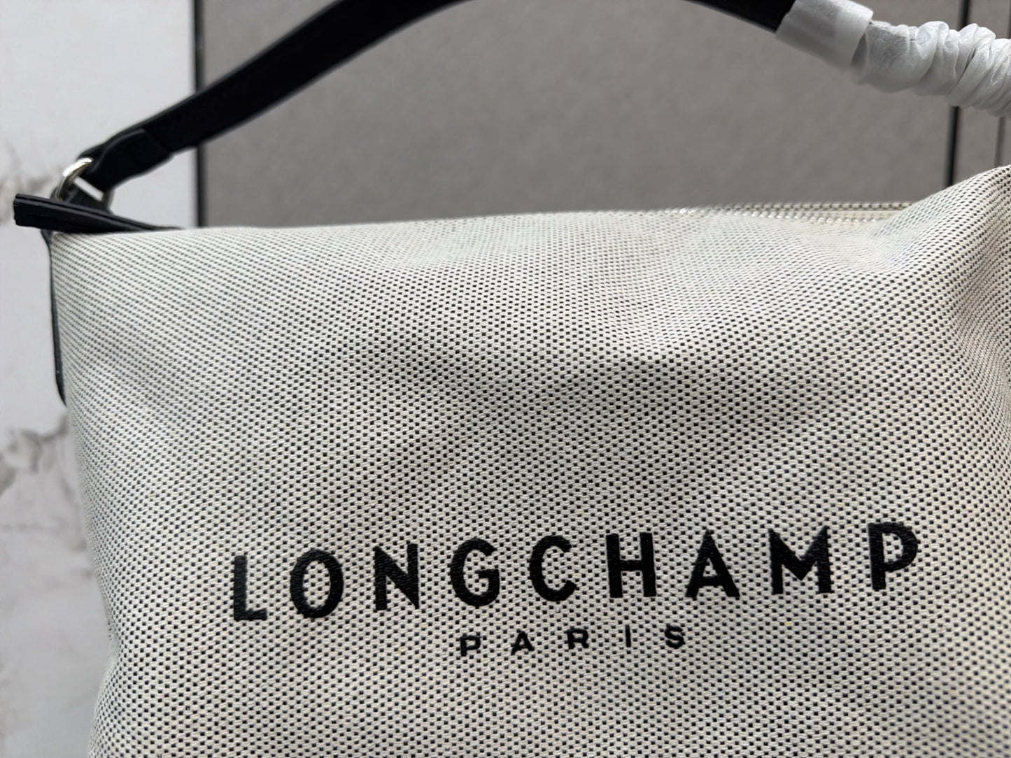 Longchamp Cotton & Canvas Logo Crossbody Bag
