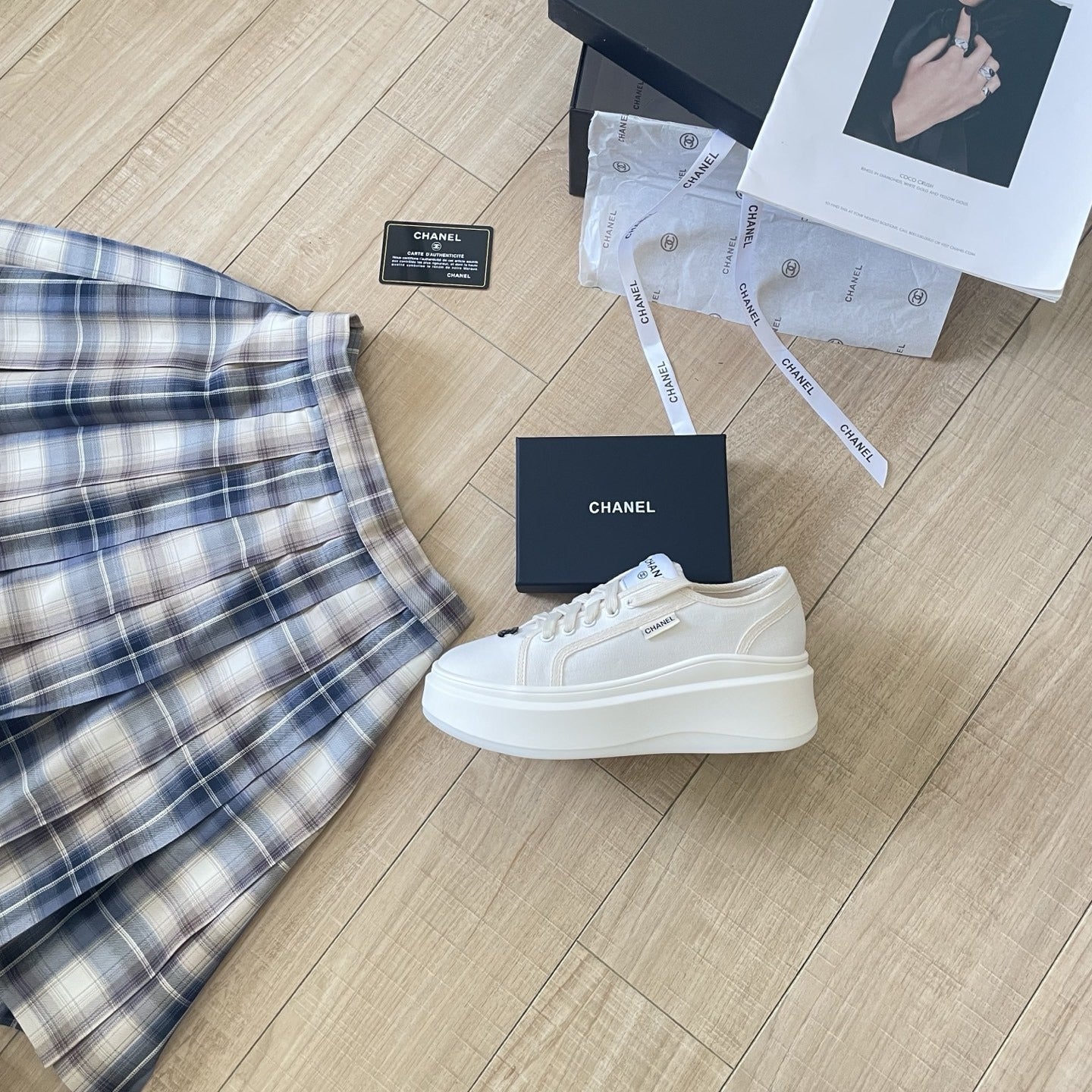 Chanel Canvas & Leather Canvas Shoes